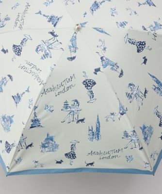 晴雨兼用折りたたみ傘 ガールプリント 1AQ 27776 | Aquascutum